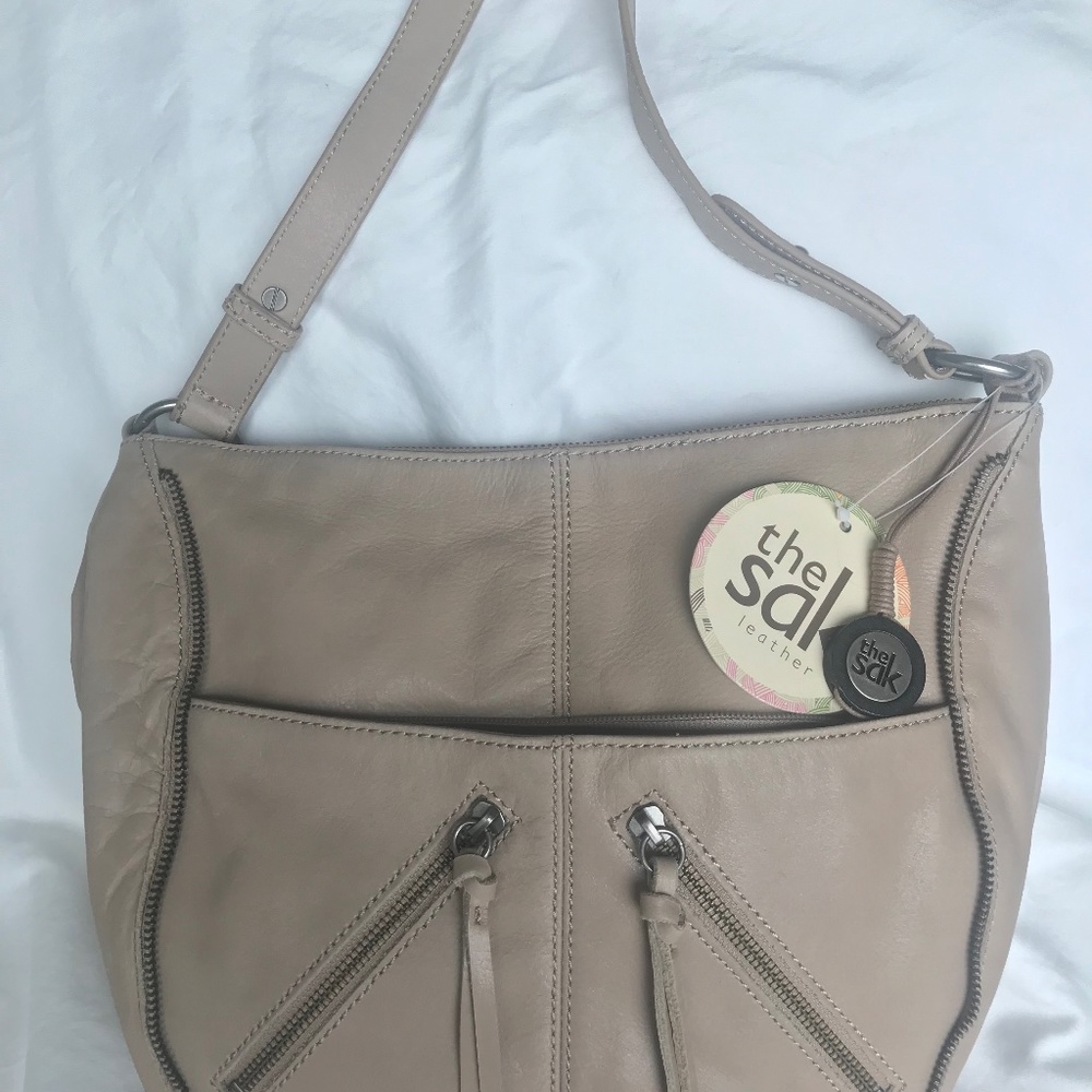 THE SAK BEIGE LEATHER BAG